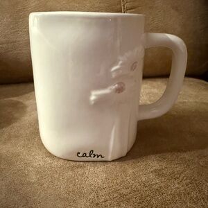 Rae Dunn by Magenta “CALM” with Daisy 20oz Mug - Fun Gift Idea Farmhouse Cottage
